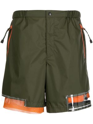 Kolor elasticated drawstring shorts - Green