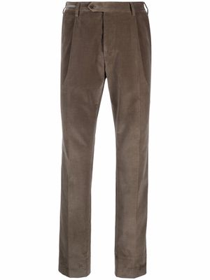 Corneliani velvet straight leg trousers - Neutrals