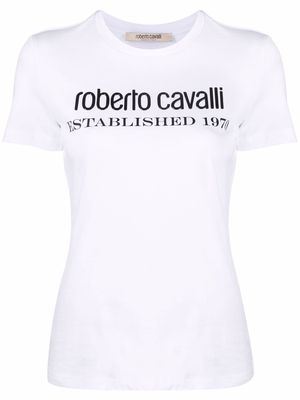 Roberto Cavalli logo-print T-shirt - White