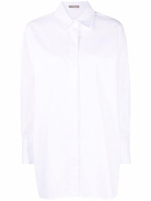 12 STOREEZ wide-cuff oversized shirt - White