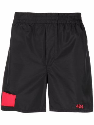 424 patch-detail track shorts - Black