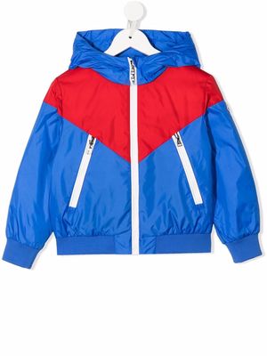 Moncler Enfant zip-up hooded jacket - Blue