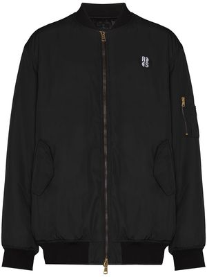 Raf Simons smiley-print bomber jacket - Black