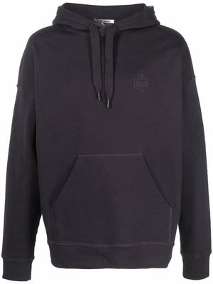 Isabel Marant debossed logo hoodie - Grey
