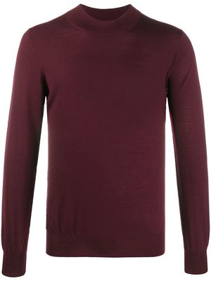 Barba mock neck sweater - Red