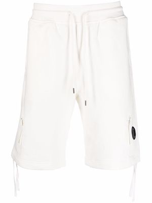 C.P. Company zip-pocket track shorts - White