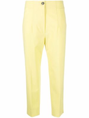 MSGM cropped tailored trousers - Yellow