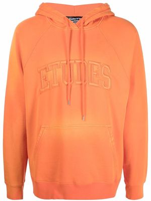 Etudes logo drawstring hoodie - Orange
