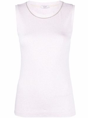 Peserico sleeveless cotton T-shirt - Neutrals