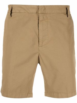 DONDUP pressed-crease cotton chino shorts - Brown