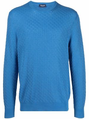 Drumohr cable-knit cotton jumper - Blue