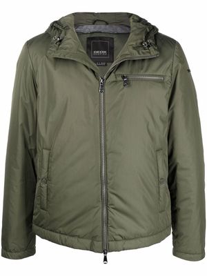 Geox padded hooded bomber jacket - Green