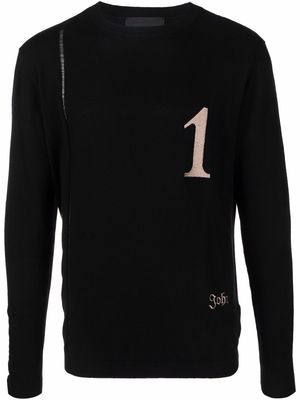 John Richmond embroidered-logo sweatshirt - Black