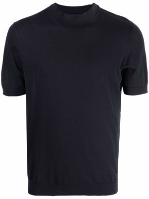 Drumohr round neck short-sleeved T-shirt - Blue
