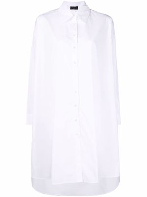 Roberto Collina short wide-style shirt dress - White