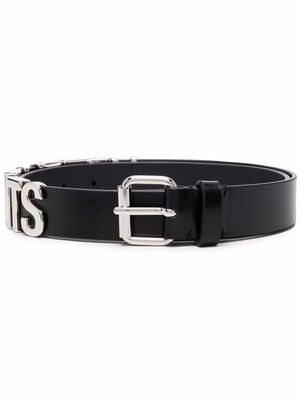 VETEMENTS logo-lettering leather belt - Black