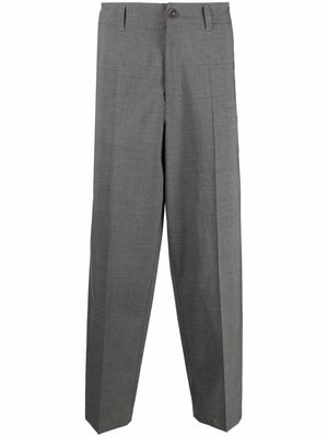 Lemaire check-print tailored trousers - Grey