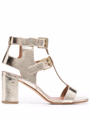 Laurence Dacade T-bar strap 70mm leather sandals - Gold