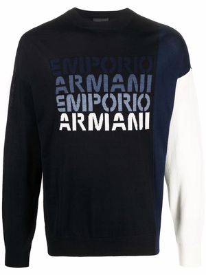 Emporio Armani logo-print sweatshirt - Blue