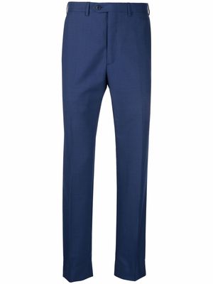 Brioni fine-check tailored trousers - Blue