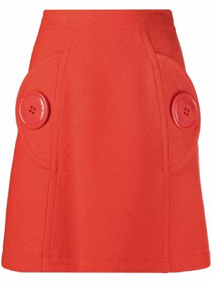 Moschino flap pockets A-line skirt - Red