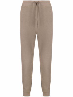 Theory waffle-knit cotton track trousers - Neutrals