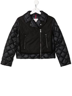 Moncler Enfant quilted-panel padded jacket - Black
