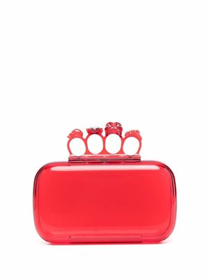Alexander McQueen Four Ring clutch bag - Red