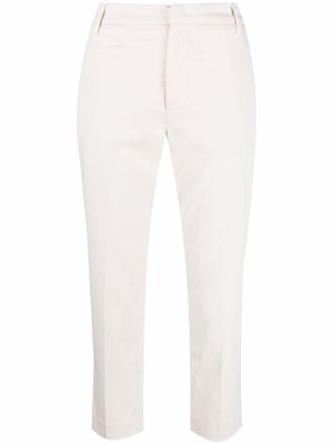 DONDUP cropped slim fit trousers - Neutrals