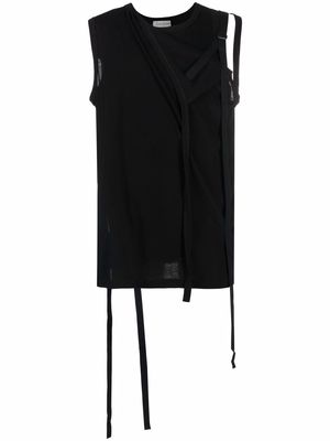 Yohji Yamamoto harness-strap tank top - Black