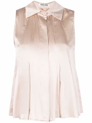 Max & Moi classic-collar sleeveless blouse - Neutrals