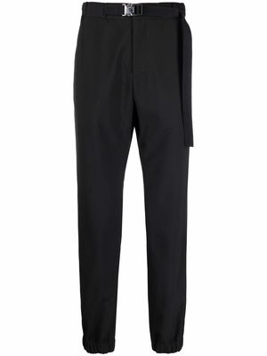 sacai tapered belted-waist trousers - Black