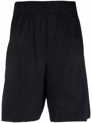 Laneus elasticated knee-length shorts - Black