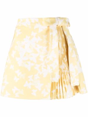RED Valentino Cady butterfly-print wrap skorts - Yellow