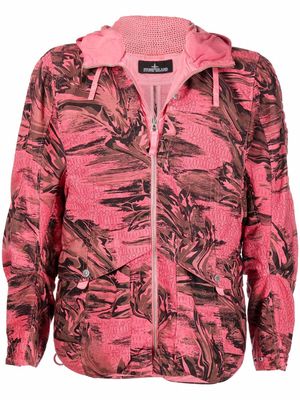 Stone Island Shadow Project floral-print bomber jacket - Pink