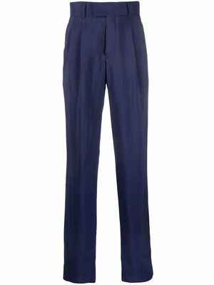 Giorgio Armani high-waist straight trousers - Blue
