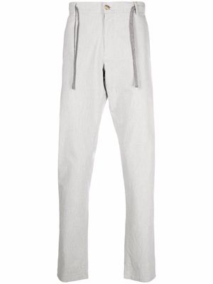 Canali high-waisted drawstring trousers - Grey