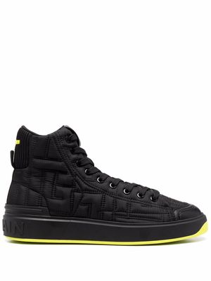Balmain quilted-style high-top sneakers - Black