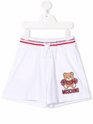 Moschino Kids toy-bear print shorts - White