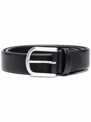 Canali buckle-fastening leather belt - Black