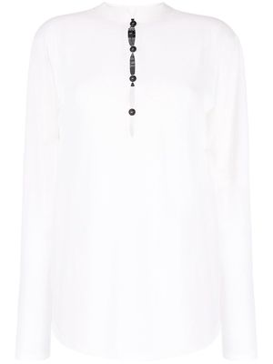 Giorgio Armani cashmere fine-knit top - White