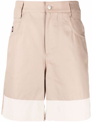 MSGM two-tone bermuda shorts - Neutrals