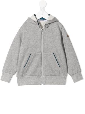 Familiar zipped cotton hoodie - Grey