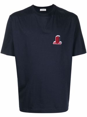 LANVIN logo patch T-shirt - Blue