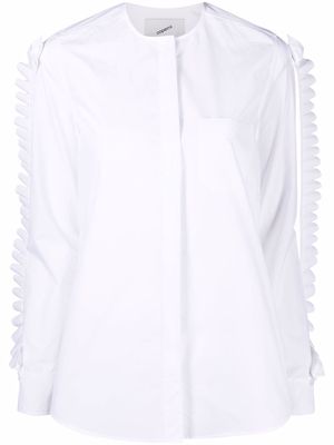 Coperni ruffle-detail long-sleeve shirt - White