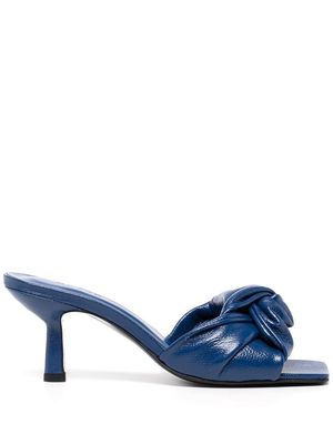 BY FAR Lana patent leather mules - Blue