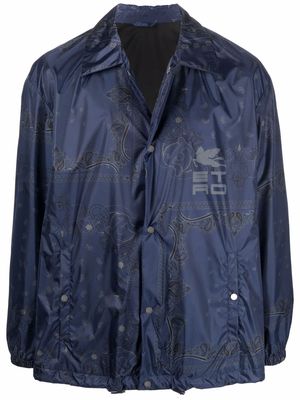 ETRO paisley-print shirt jacket - Blue