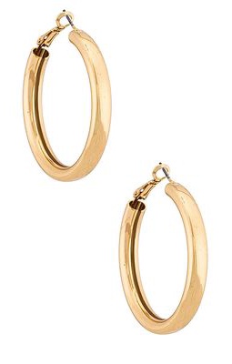 petit moments Gretchen Hoops in Metallic Gold.