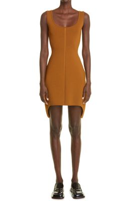 Proenza Schouler Compact Knit Sculpted Tank Dress in Bronze