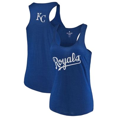 Women's Soft as a Grape Royal Kansas City Royals Plus Size Swing for the Fences Racerback Tank Top